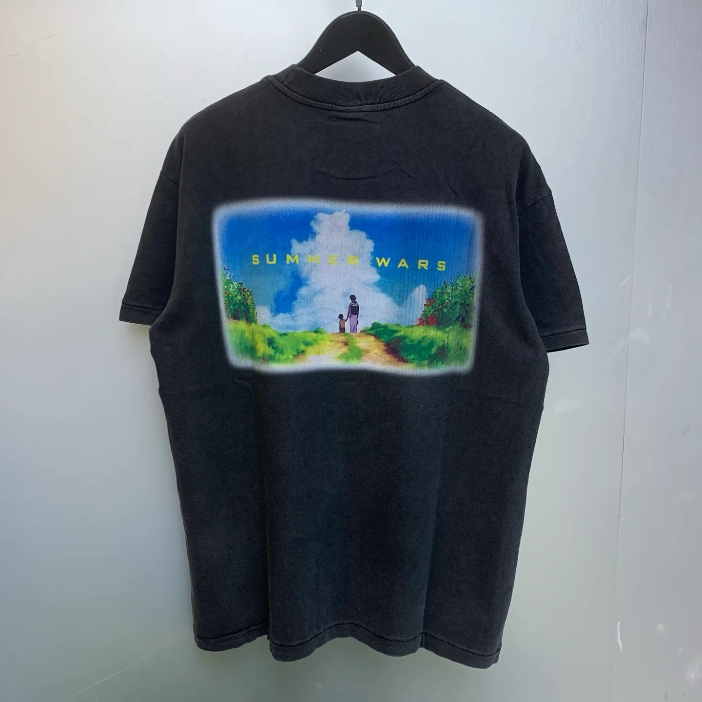 S539# P130 Saint Michael x Summer Wars x GEEKS RULE Summer Wars short-sleeved T-shirt color: white black size: S, M, L, XL